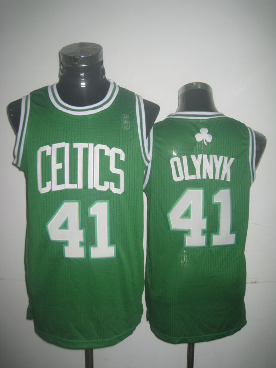 NBA Boston Celtics 41 Kelly Olynyk Authentic Green Jersey