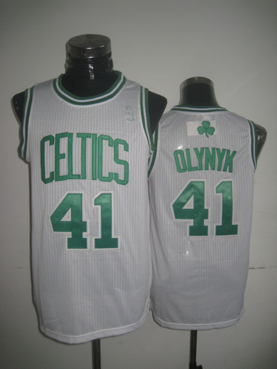 NBA Boston Celtics 41 Kelly Olynyk Authentic White Jersey