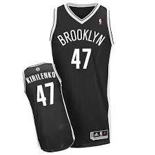 NBA Brooklyn Nets 47 Andrei Kirilenko Authentic Road Black Jersey