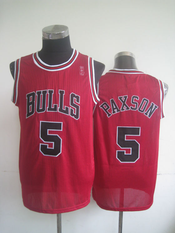 NBA Chicago Bulls 5 John Paxson Authentic Red Jersey