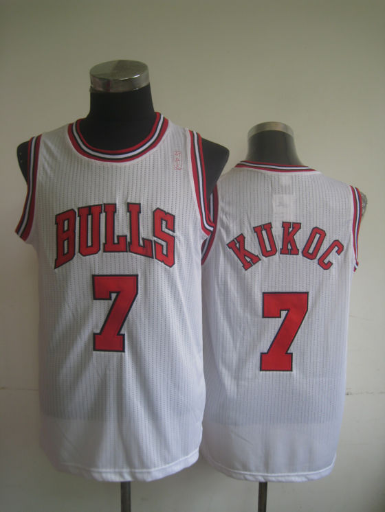 NBA Chicago Bulls 7 Toni Kukoc Authentic White Jersey