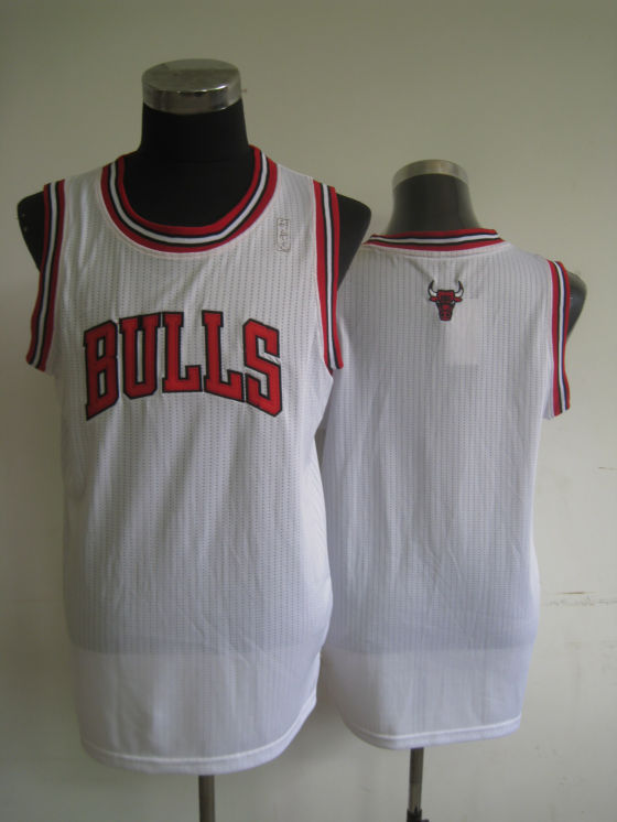 NBA Chicago Bulls Blank Authentic White Jersey