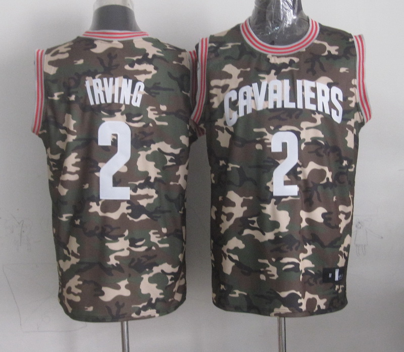 NBA Cleveland Cavaliers 2 Kyrie Irving  Swingman Fashion Camouflage Camo Jersey