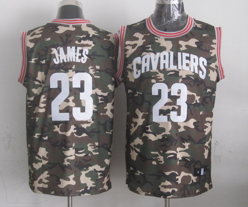 NBA Cleveland Cavaliers 23 Lebron James  Swingman Fashion Camouflage Camo Jersey