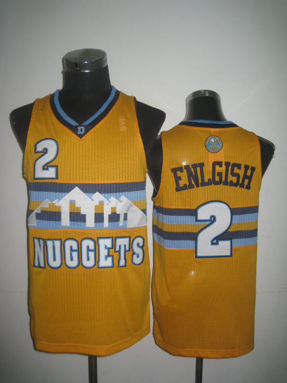 NBA Denver Nuggets 2 Alex English Swingman Throwback Yellow Jersey