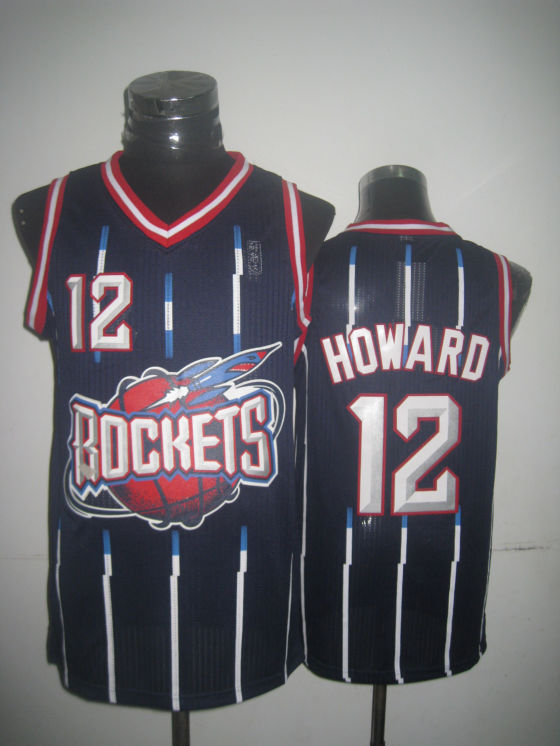 NBA Houston Rockets 12 Dwight Howard Hardwood Classic Fashion Blue Jersey