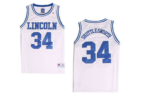 NBA Jesus Shuttlesworth Lincoln Jersey He Got Game Movie Ray Allen Nickname White Jersey