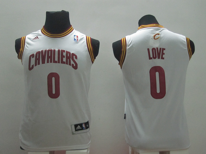 NBA Kids Cleveland Cavaliers 0 Kevin Love New Revolution 30 Swingman Youth White Jersey