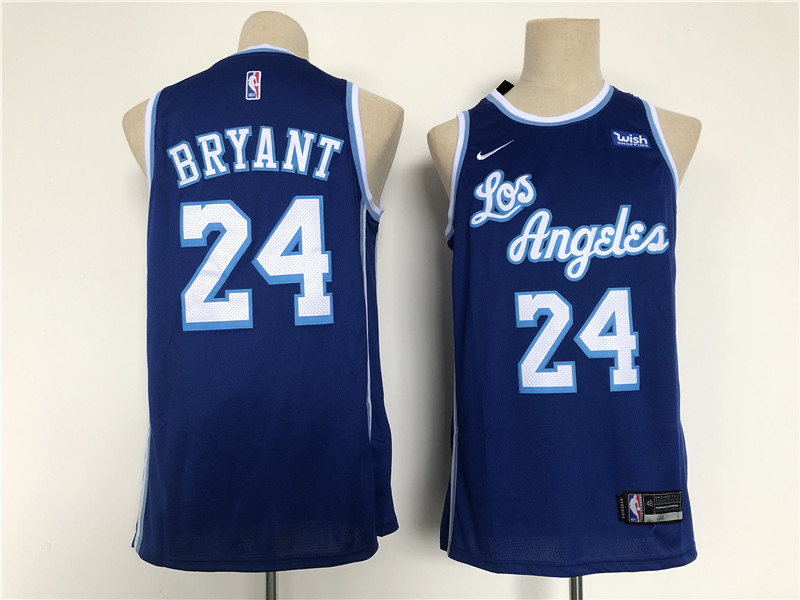 NBA Los Angeles Lakers 24 Kobe Bryant Throwback Soul Swingman Blue Jersey