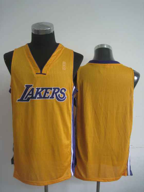 NBA Los Angeles Lakers Blank Authentic Yellow Jersey