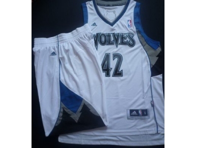 NBA Minnesota Timberwolves #42 Kevin Love white(Revolution 30 Swingman)Suits