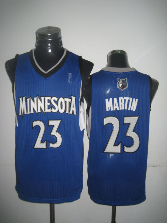 NBA Minnesota Timberwolves 23 Kevin Martin Authentic Road Blue Jersey