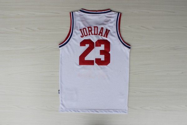 NBA Mitchell Ness Chicago Bulls 23 Michael Jordan Throwback White 1991 1993 All Star Jerseys