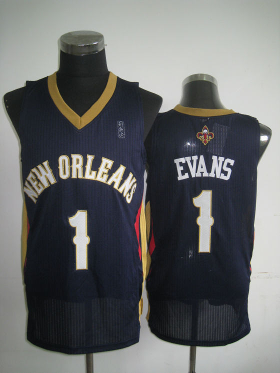NBA New Orleans Pelicans 1 Tyreke Evans Authentic Road Blue Jersey
