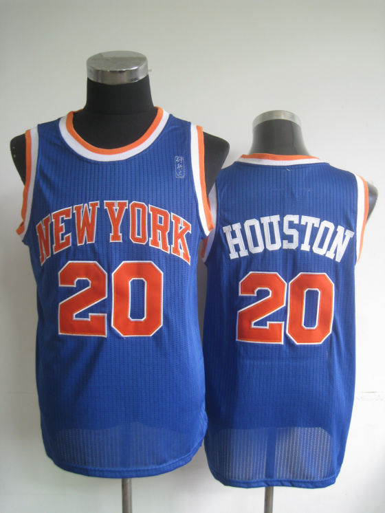 NBA New York Knicks 20 Allan Houston Authentic Blue Jersey