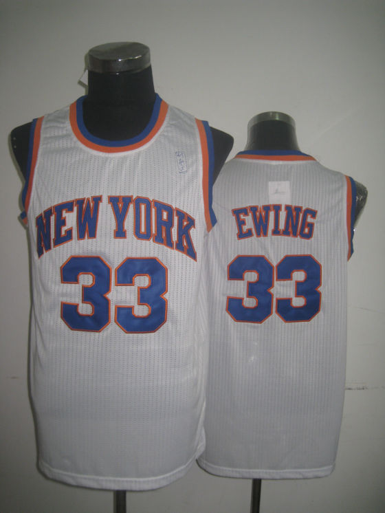 NBA New York Knicks 33 Patrick Ewing Authentic White Jersey99652