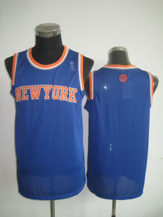NBA New York Knicks Blank Authentic Blue Jersey
