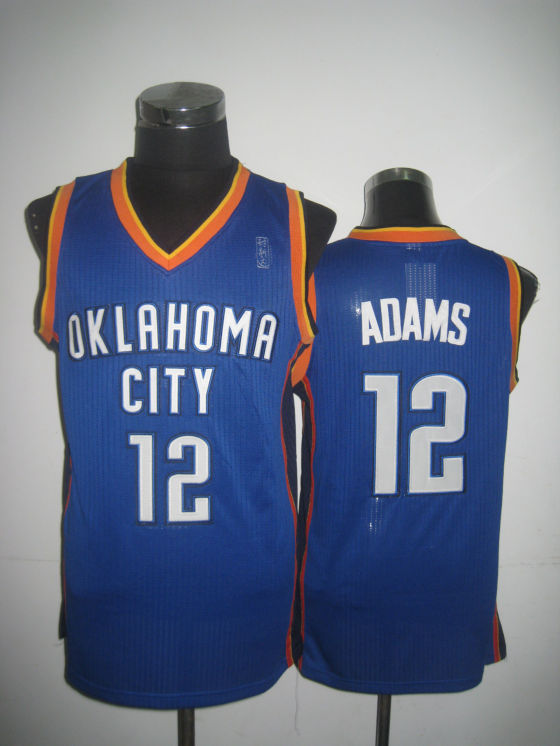 NBA Oklahoma City Thunder 12 Steven Adams Authentic Blue Jersey