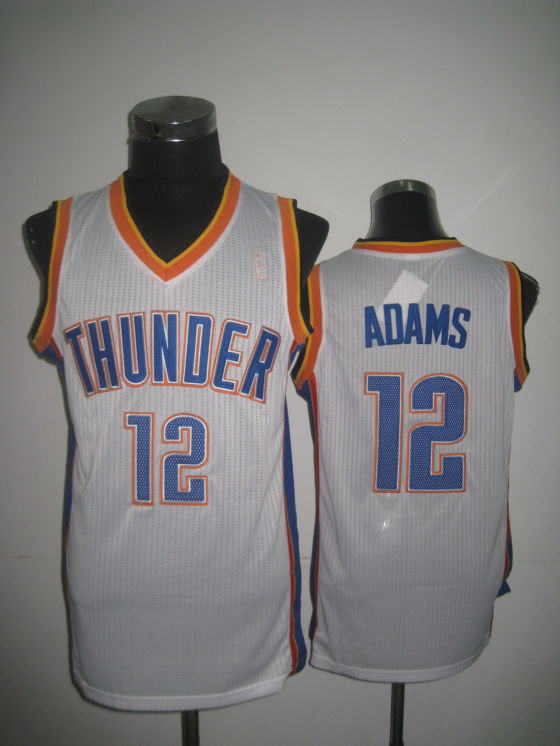 NBA Oklahoma City Thunder 12 Steven Adams Authentic White Jersey