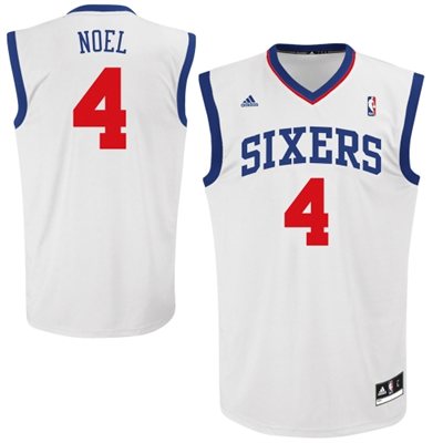 NBA Philadelphia 76ers 4 Nerlens Noel Rookie White Jersey