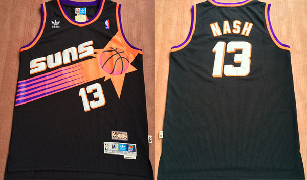 NBA Phoenix Suns 13 Steve Nash New Rev30 Swingman Throwback Black Jersey