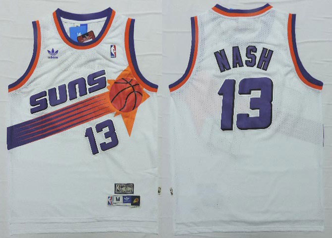 NBA Phoenix Suns 13 Steve Nash New Rev30 Swingman Throwback White Jersey