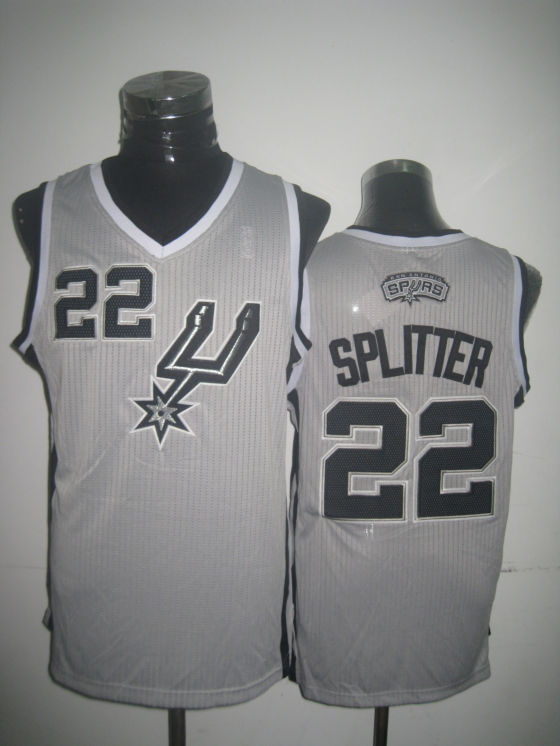 NBA San Antonio Spurs 22 Tiago Splitter Authentic Gray Jersey