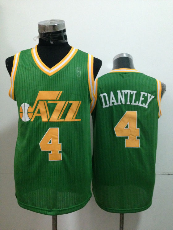 NBA Utah Jazz 4 Adrian Dantley Authentic Green Jersey