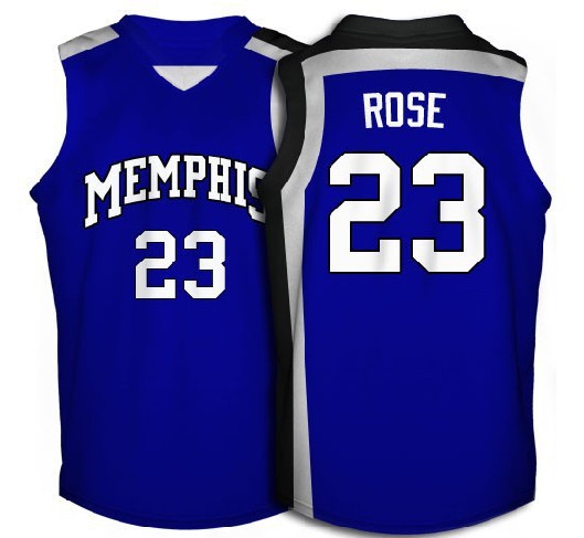 NCAA Memphis Tigers 23 Derrick Rose Stitched Blue jerseys