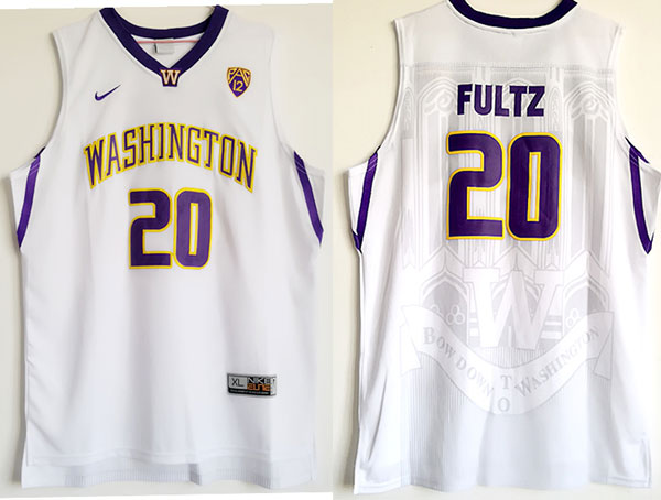 NCAA Washington Huskies Jersey #20 Markelle Fultz White Basketball Stitched NCAA Jersey