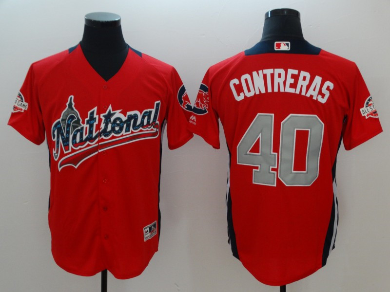 National League Willson Contreras Red 2018 MLB All Star Game Home Run Derby Player Jersey