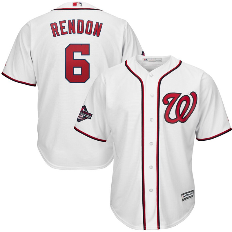 Nationals 6 Anthony Rendon White 2019 World Series Champions Cool Base Jersey