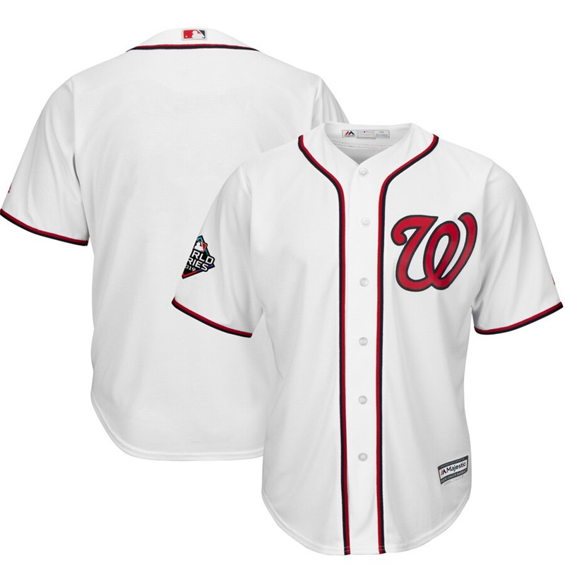 Nationals Blank White 2019 World Series Bound Cool Base Jersey