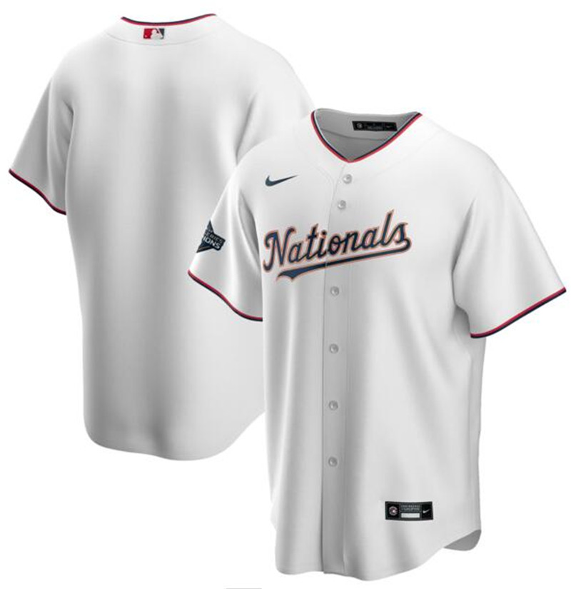 Nationals Blank White Gold Youth Nike 2020 Gold Program Cool Base Jersey