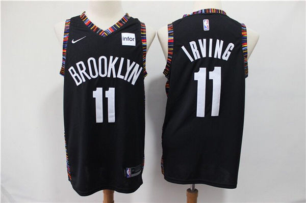 Nets 11 Kyrie Irving Black City Edition Nike Swingman Jersey