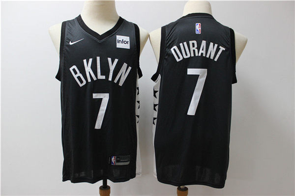 Nets 7 Kevin Durant Black Nike Swingman Jersey