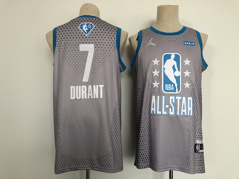 Nets 7 Kevin Durant Gray 2022 NBA All Star Jordan Brand Swingman Jersey