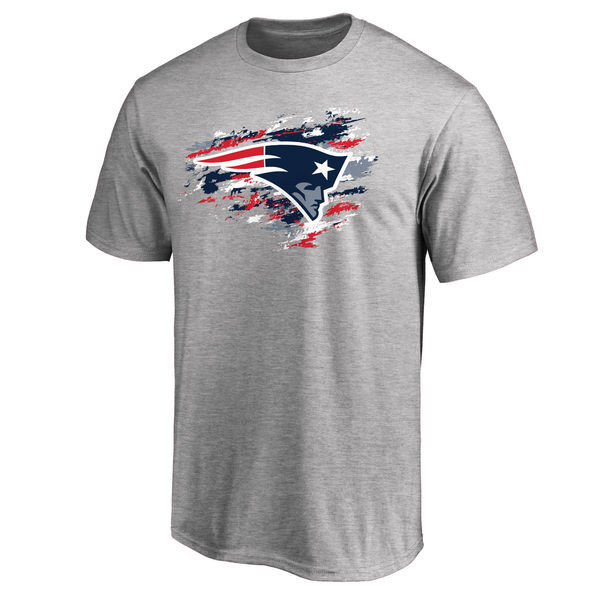 New England Patriots NFL Pro Line True Color T Shirt Heathered Gray