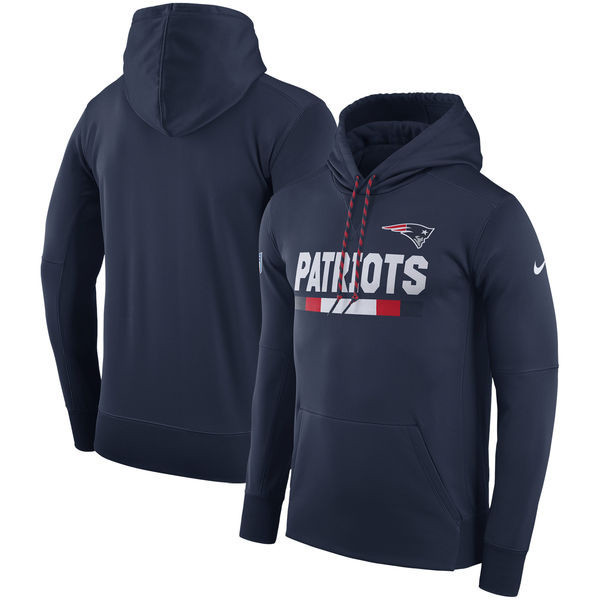 New England Patriots  Team Name Performance Pullover Hoodie Navy
