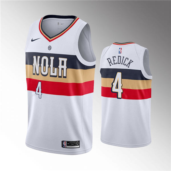 New Orleans Pelicans #4 J.J. Redick 2019 20 Earned White Jersey