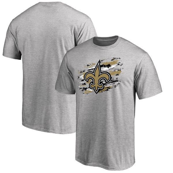 New Orleans Saints NFL Pro Line True Color T Shirt Heathered Gray