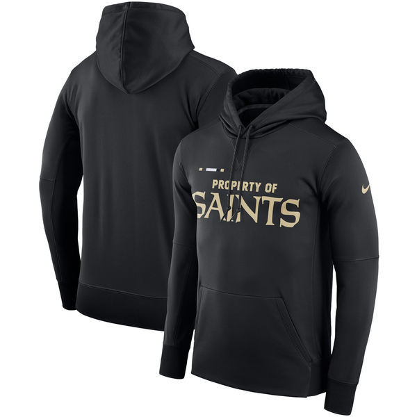 New Orleans Saints  Property Of Performance Pullover Hoodie Black