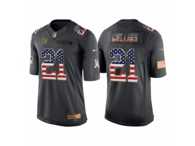 New York Giants 21 Landon Collins Anthracite Salute to Service USA Flag Fashion Jersey