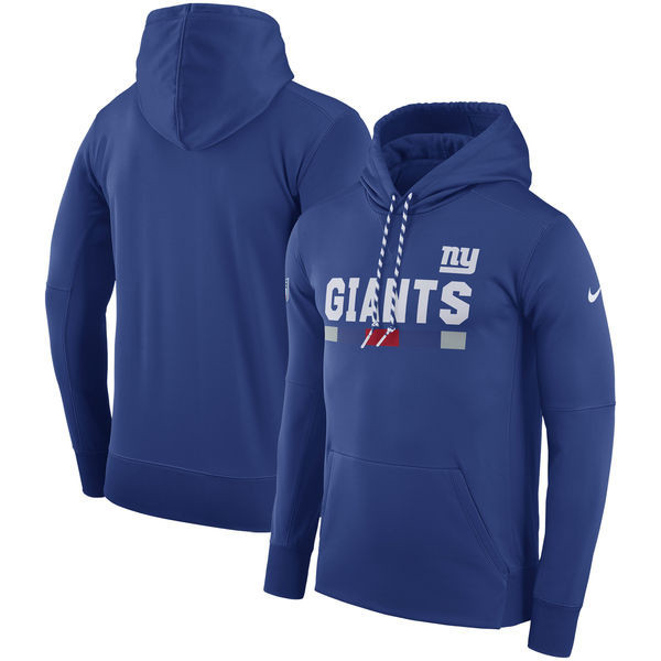 New York Giants  Team Name Performance Pullover Hoodie Royal