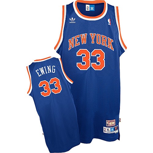 New York Knicks EWING 33 Blue Throwback Jerseys