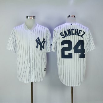 New York Yankees Mens Jerseys 24 Gary Sanchez Cool Base Baseball Jersey