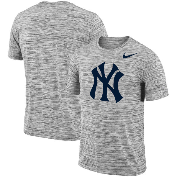 New York Yankees  Heathered Black Sideline Legend Velocity Travel Performance T Shirt