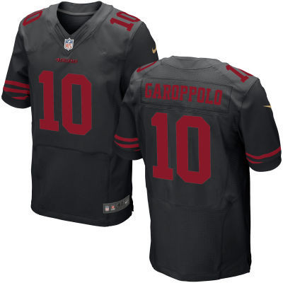  49ers 10 Jimmy Garoppolo Black Elite jersey
