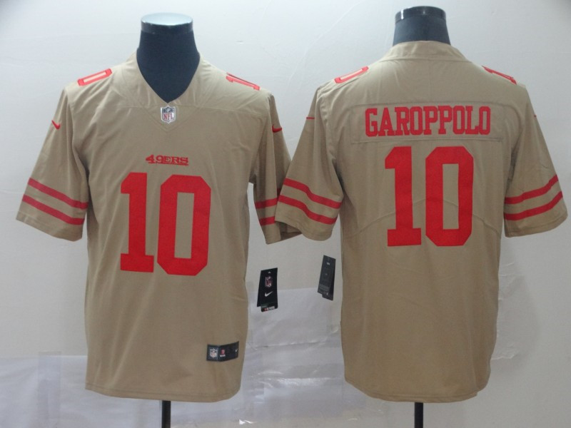 Nike 49ers 10 Jimmy Garoppolo Gold Inverted Legend Limited Jersey