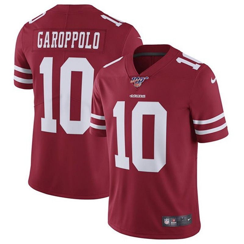 Nike 49ers 10 Jimmy Garoppolo Red 100th Season Vapor Untouchable Limited Jersey